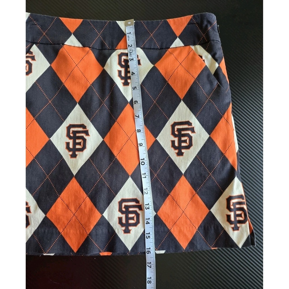 Loudmouth Ladies Performance Golf Skort Argyle Plaid Sz 2 San Francisco Giants - Picture 7 of 10